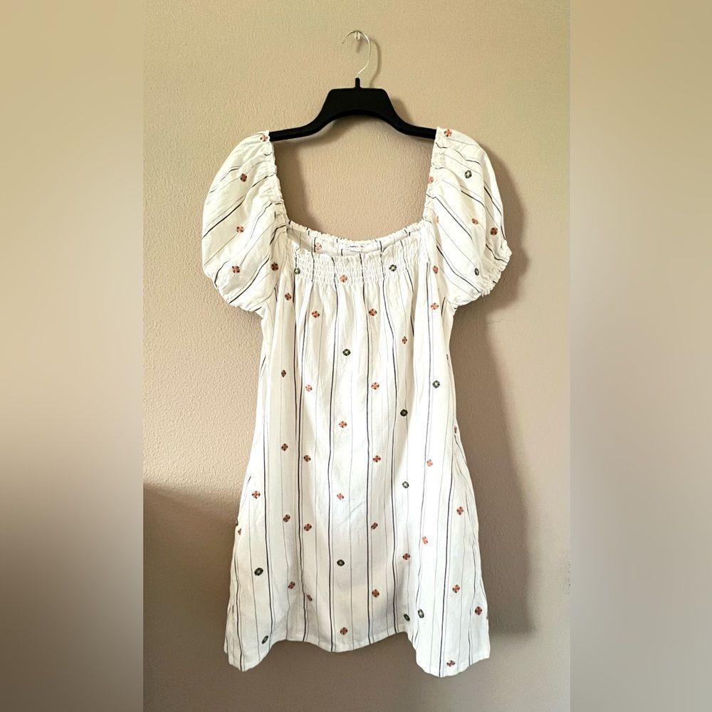 O’Neill Off Shoulder Floral Embroidery Mini Dress